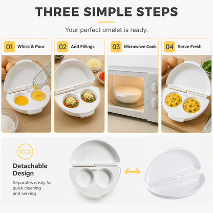 🍳2‑in‑1 Microwave Omelet & Egg Cooker