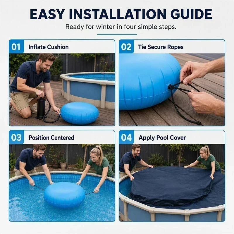 Round Inflatable Pool Winterizing Air Pillow – Ice Pressure Relief, Winter Pool Protector