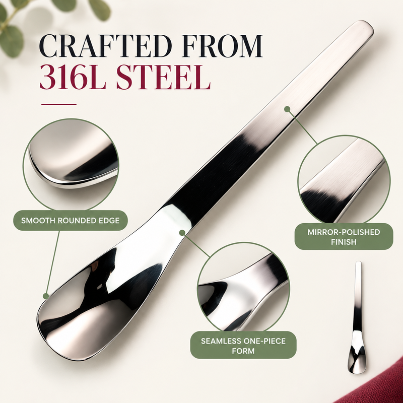 Long-Handle Dessert Spoon✨Wide Shallow Scoop, Multipurpose Metal Spoon for Ice Cream, Jam, Yogurt, Cake & Daily Kitchen Use