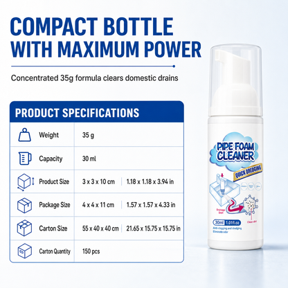 Household Pipe Foam Cleaner & Deodorizer