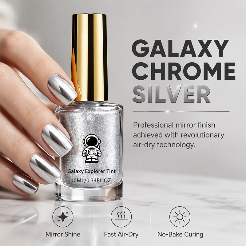 No-Bake Galaxy Chrome Nail Polish – Air Dry, Shiny, Salon Look