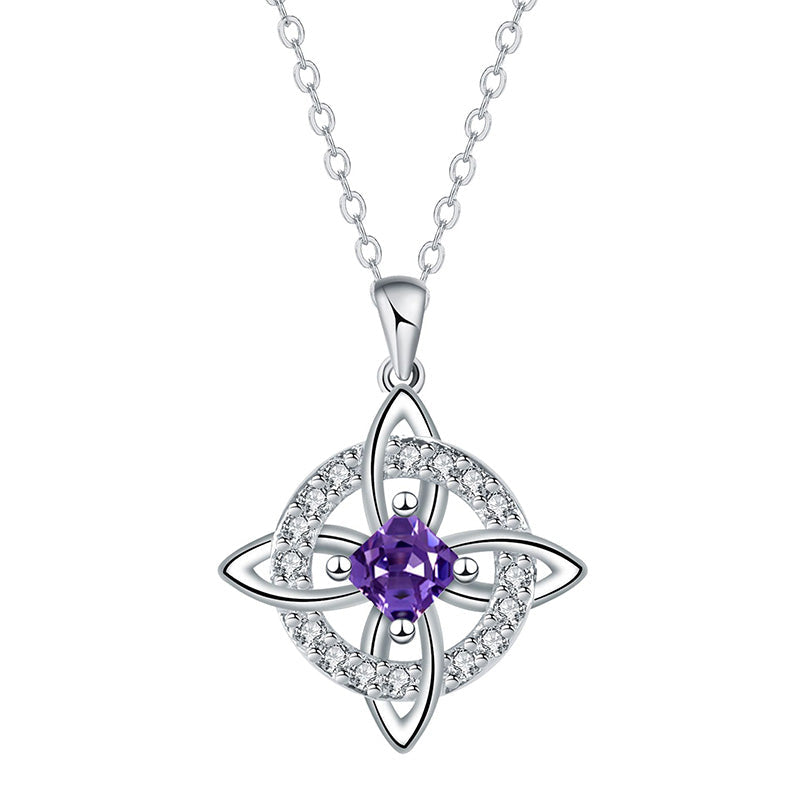Elegant Celtic Knot Witch Knot Pendant Necklace