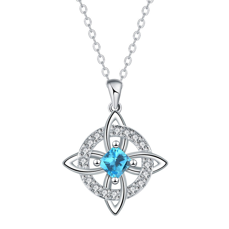 Elegant Celtic Knot Witch Knot Pendant Necklace