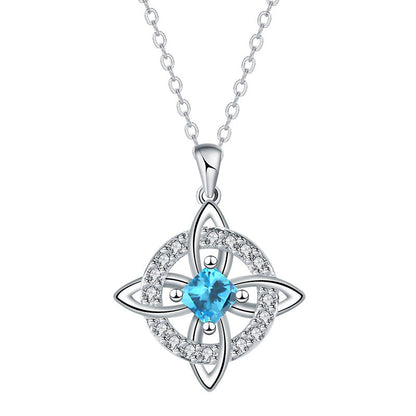 Elegant Celtic Knot Witch Knot Pendant Necklace