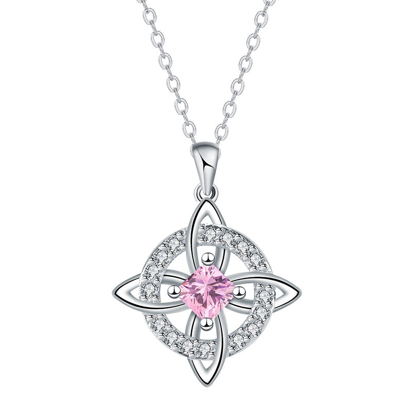 Elegant Celtic Knot Witch Knot Pendant Necklace