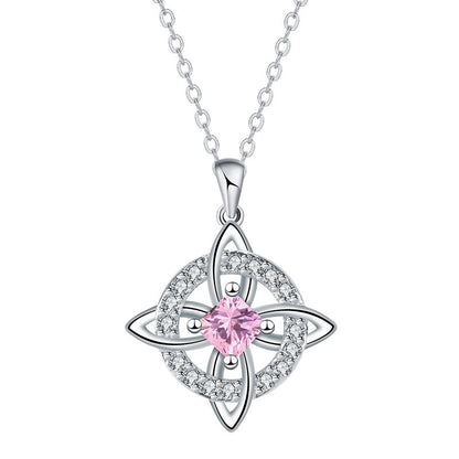 Elegant Celtic Knot Witch Knot Pendant Necklace
