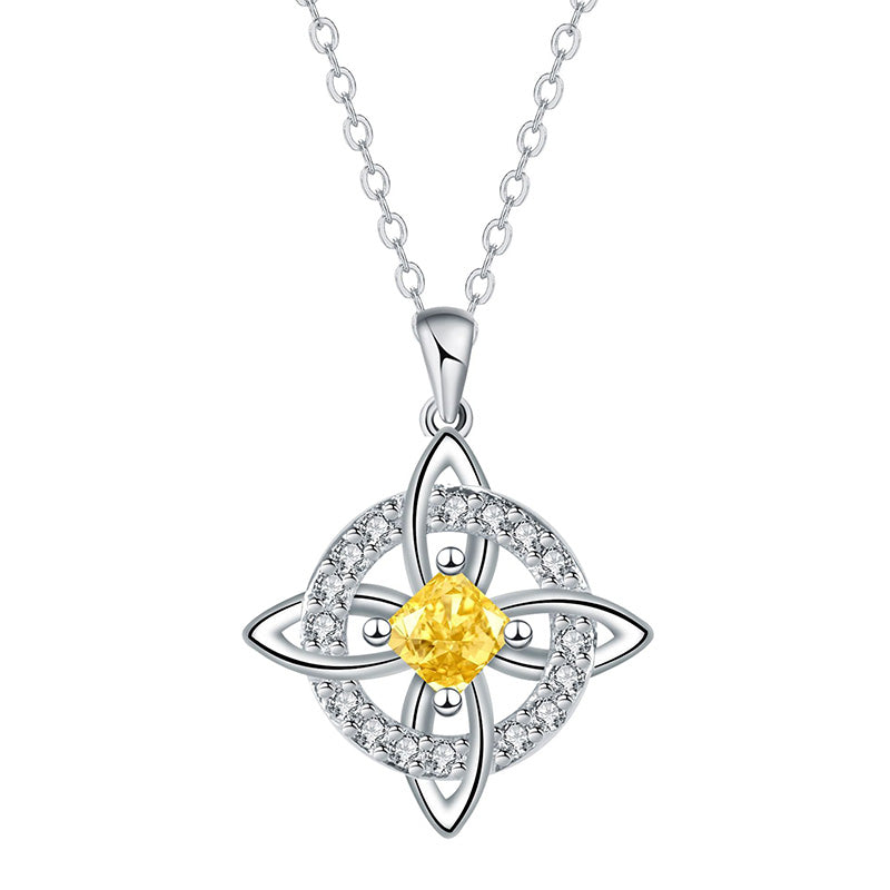 Elegant Celtic Knot Witch Knot Pendant Necklace