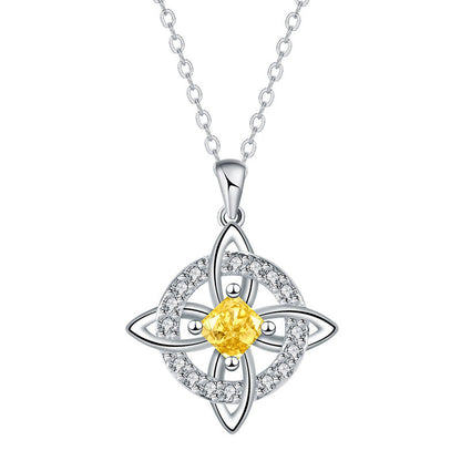 Elegant Celtic Knot Witch Knot Pendant Necklace