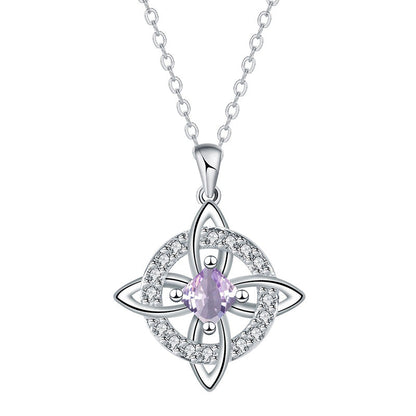 Elegant Celtic Knot Witch Knot Pendant Necklace