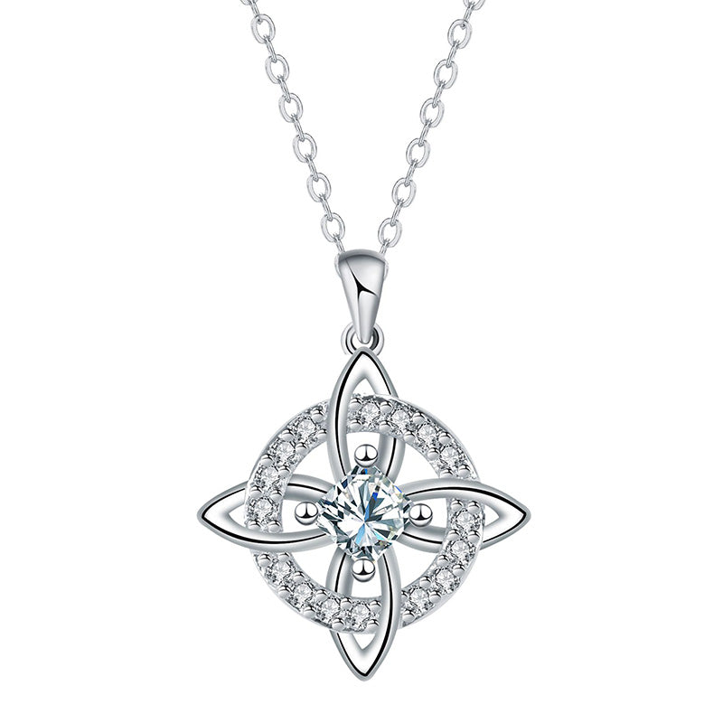 Elegant Celtic Knot Witch Knot Pendant Necklace