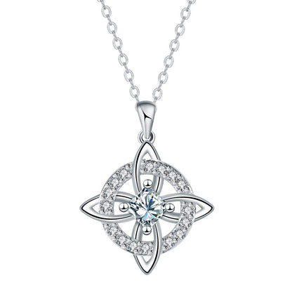 Elegant Celtic Knot Witch Knot Pendant Necklace