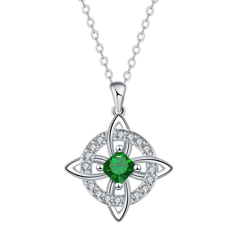 Elegant Celtic Knot Witch Knot Pendant Necklace