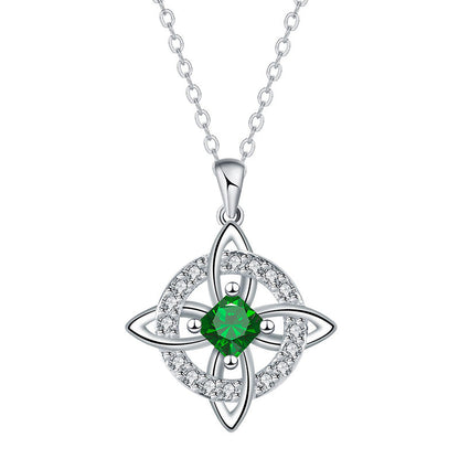 Elegant Celtic Knot Witch Knot Pendant Necklace