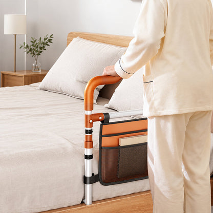 Adjustable Bed Assist Rail with Storage Pocket