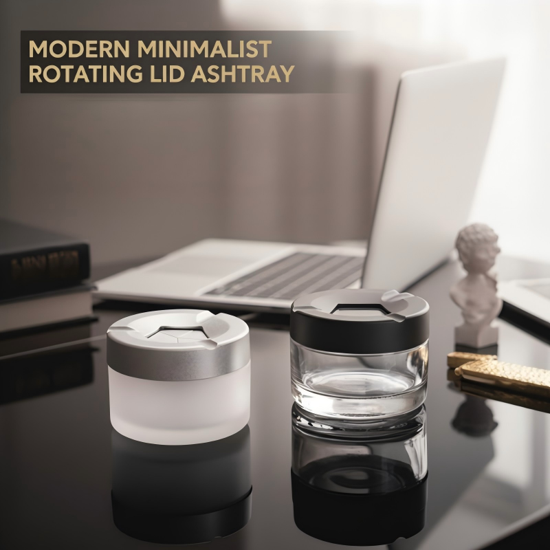Modern Minimalist Rotating Lid Ashtray