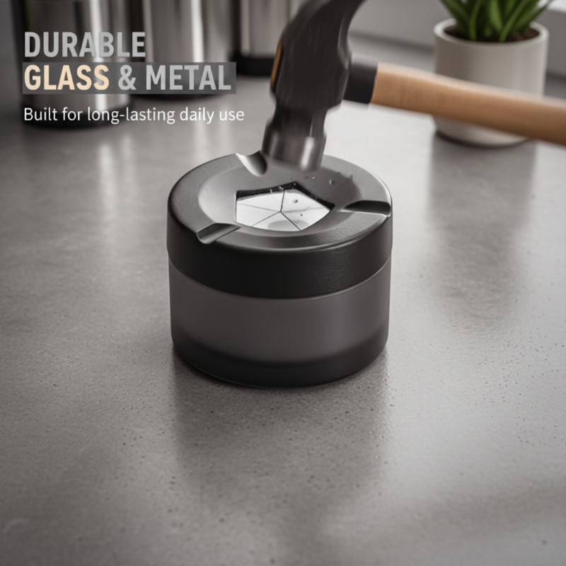 Modern Minimalist Rotating Lid Ashtray