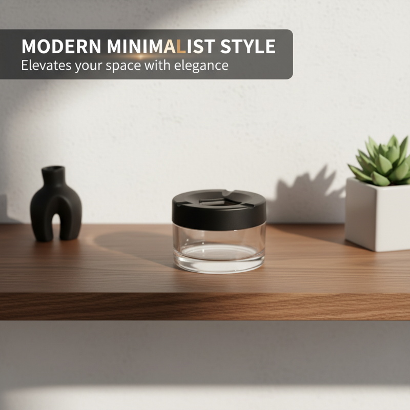 Modern Minimalist Rotating Lid Ashtray