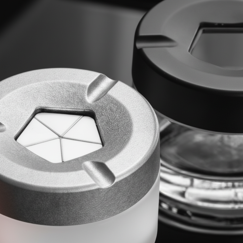 Modern Minimalist Rotating Lid Ashtray