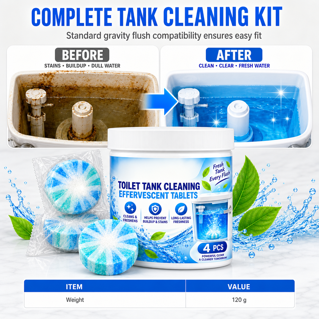 Effervescent Toilet Bowl & Tank Cleaning Tablets