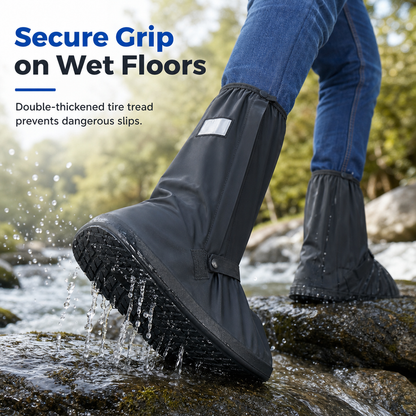 Waterproof High-Top Rain Shoe Covers