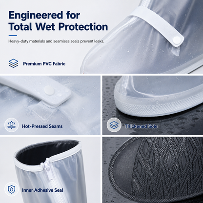 Waterproof High-Top Rain Shoe Covers