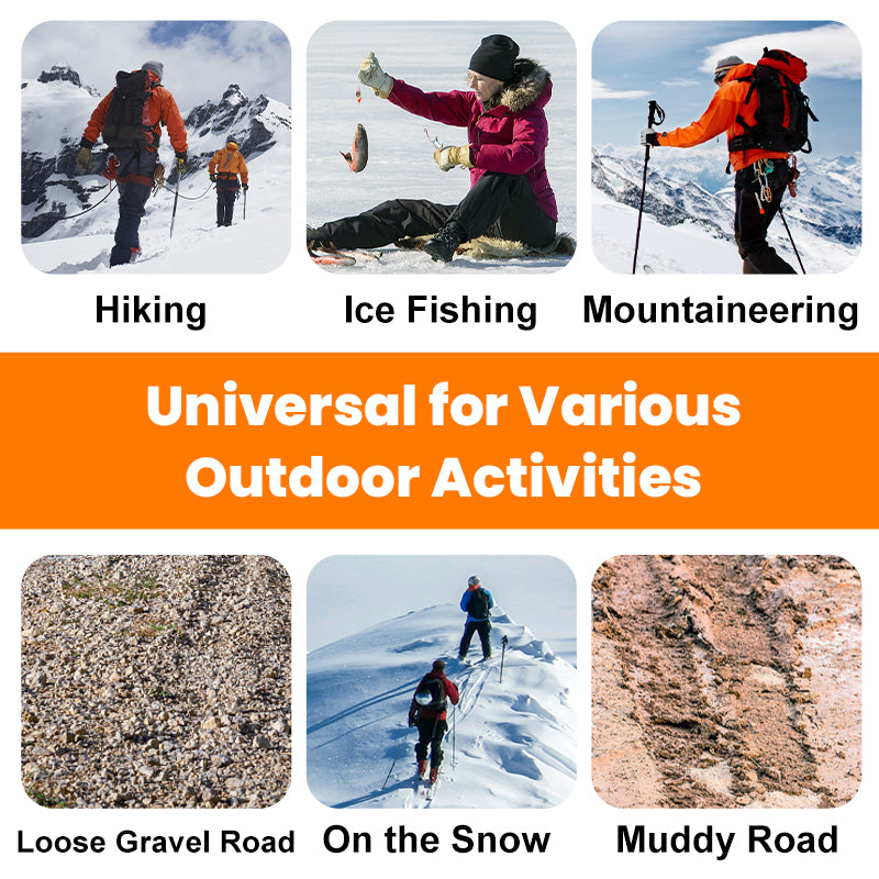 Anti-Slip Crampons for Outdoor Shoes & Boots