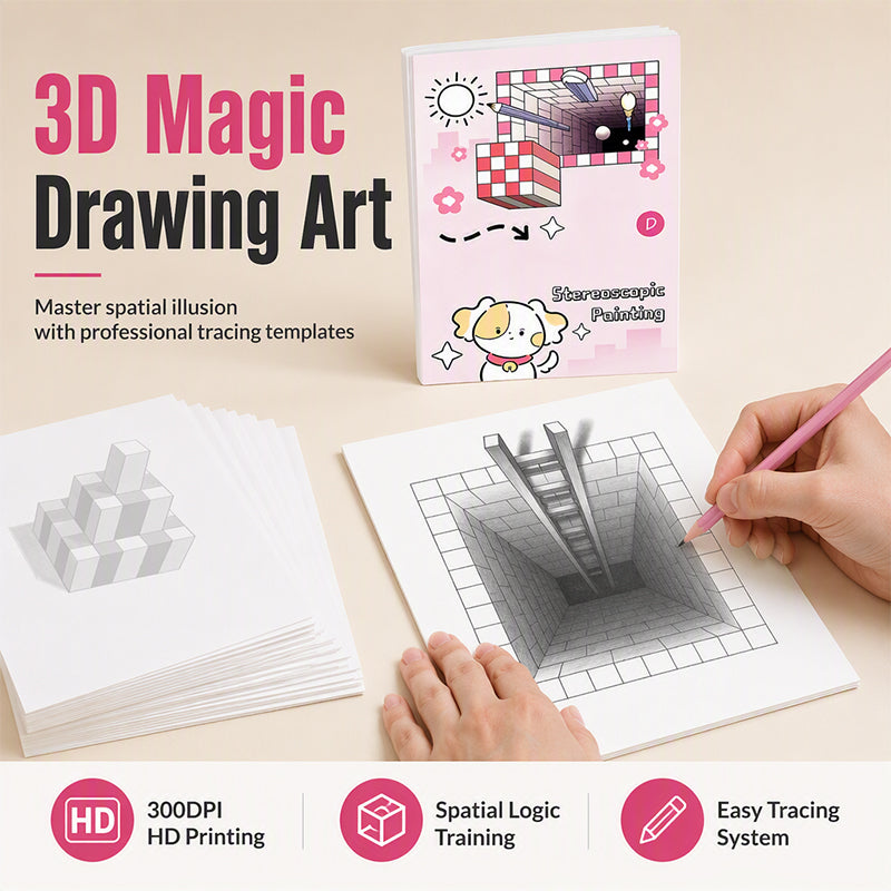Kids 3D Tracing Activity Book