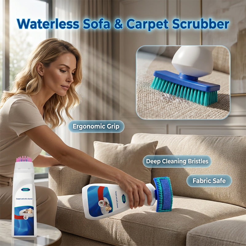 No-Wash Carpet & Sofa Cleaner with Brush