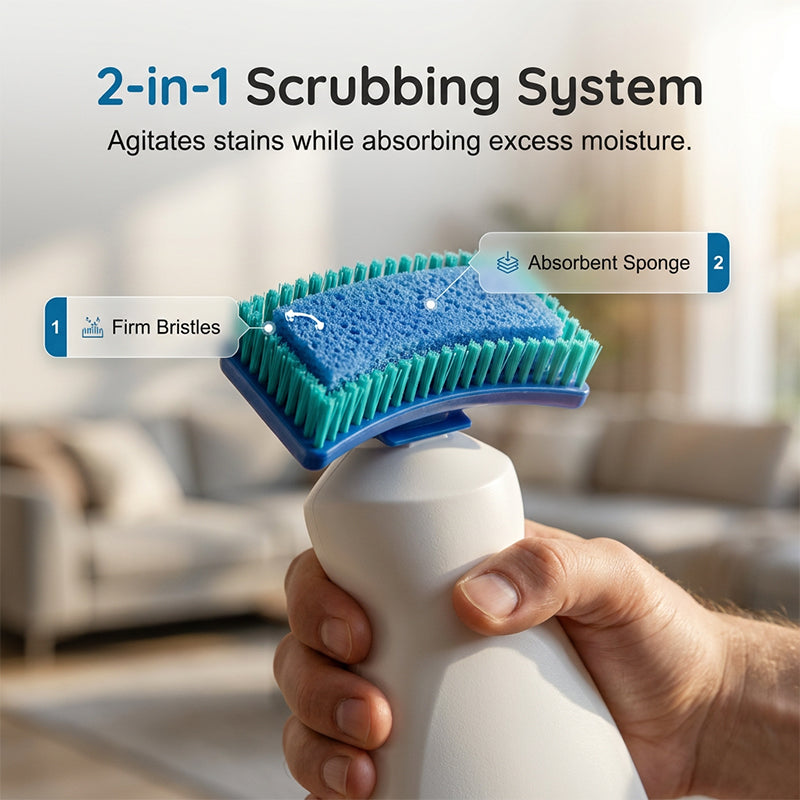 No-Wash Carpet & Sofa Cleaner with Brush