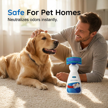 No-Wash Carpet & Sofa Cleaner with Brush