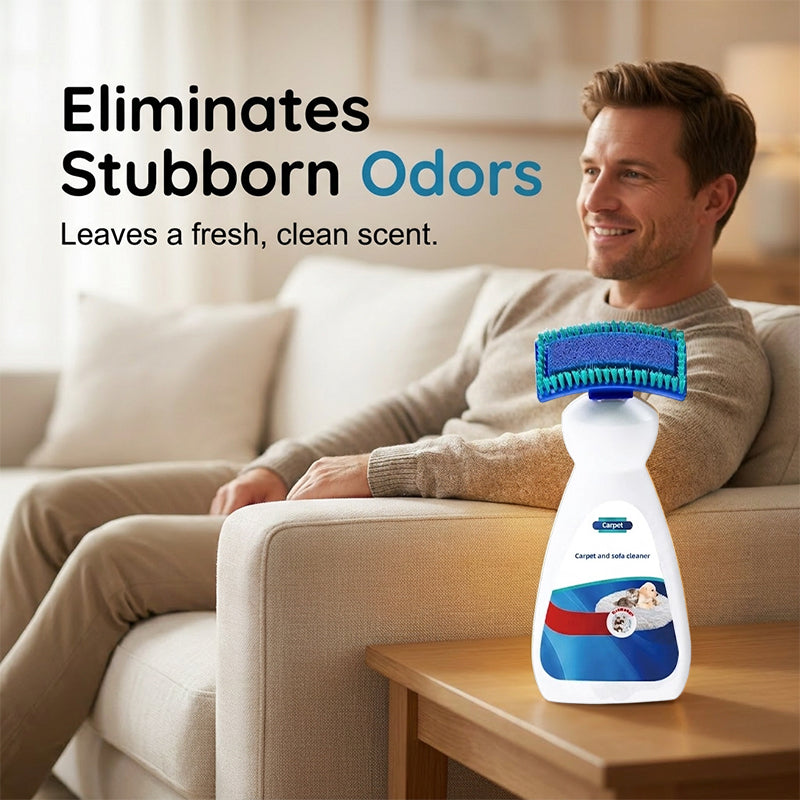 No-Wash Carpet & Sofa Cleaner with Brush