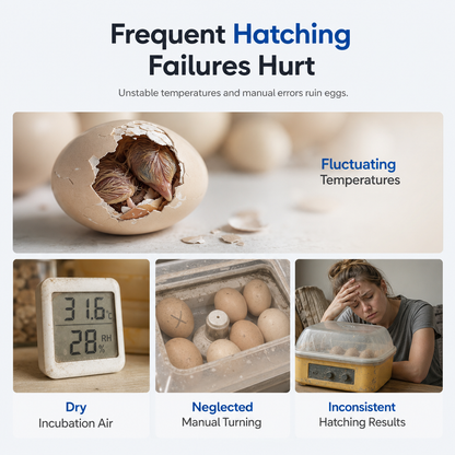 USB Automatic Egg Incubator – auto egg turning, even heat circulation, quiet & clear view. Hatch chicks, ducks & quails at home