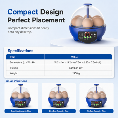 USB Automatic Egg Incubator – auto egg turning, even heat circulation, quiet & clear view. Hatch chicks, ducks & quails at home