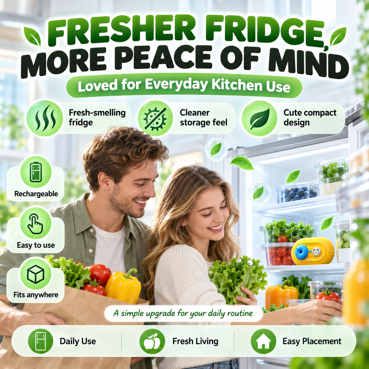 Mini Portable Refrigerator Deodorizer and Sterilizer