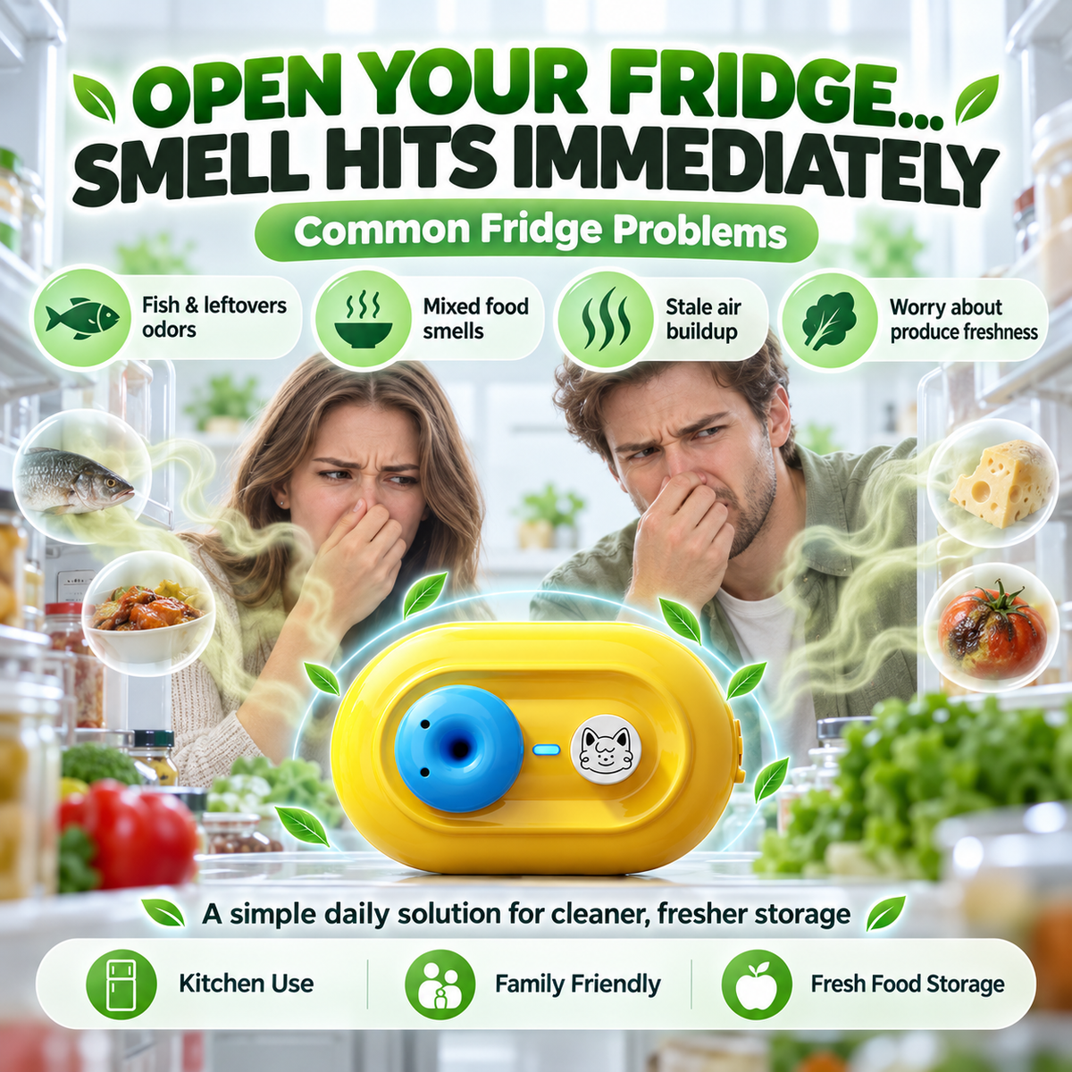Mini Portable Refrigerator Deodorizer and Sterilizer
