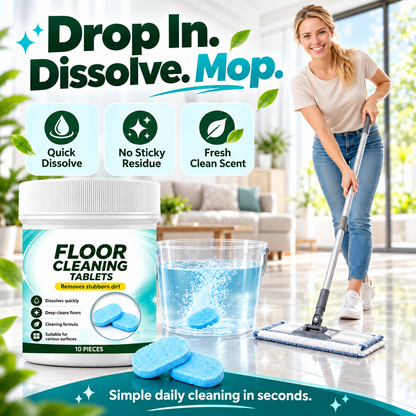 Floor Cleaning Effervescent Tablets for Mopping and Robot Vacuums