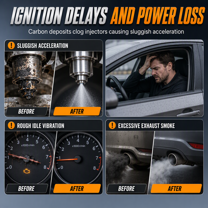 Car System Cleaner Additive – Deep Injector Cleanse, Carbon Deposit Removal & Restore Lost MPG