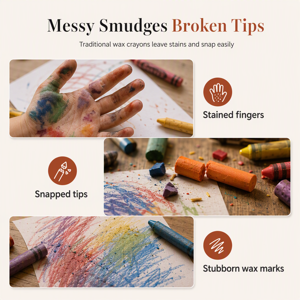 Washable Crayons and Oil Pastels for Kids