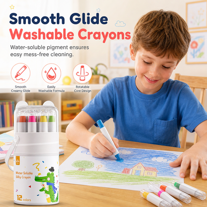 Washable Crayons and Oil Pastels for Kids