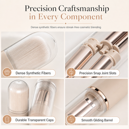 Portable Retractable Makeup Brush Set