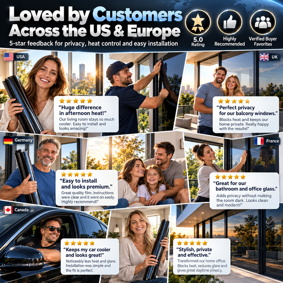 Multi-Purpose Scratch-Resistant Window Tint Film