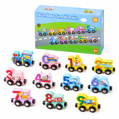 Magnetic Wooden Number Train, Early Learning Counting Toy, Perfect Gift for Toddlers Boys Girls