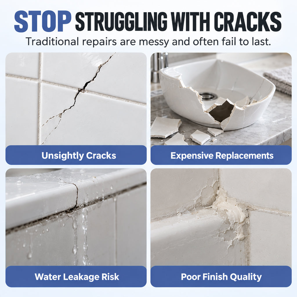Ceramic Repair Adhesive Kit For Sinks And Tiles