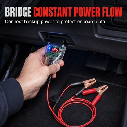 Car OBD Battery Replacement Tool and Computer Memory Saver with Digital Display Leakage Detector