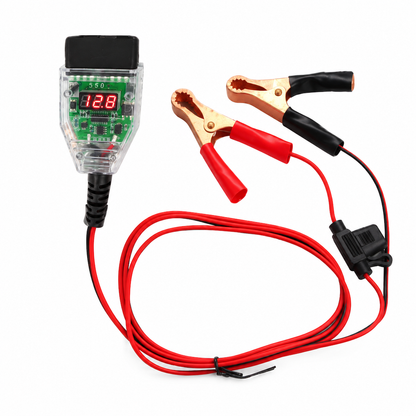 Car OBD Battery Replacement Tool and Computer Memory Saver with Digital Display Leakage Detector