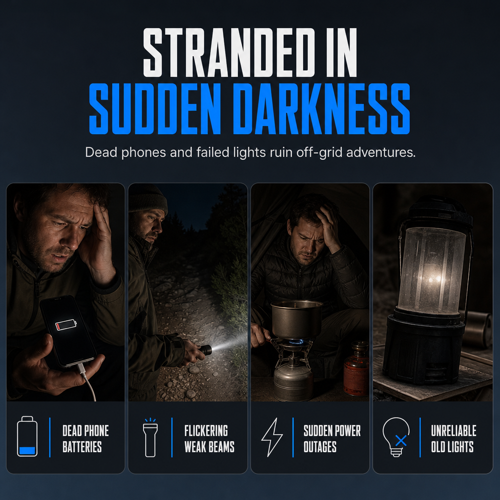 3-in-1 Solar COB LED Work Light – front, auxiliary & side lights, solar/USB charging, IP44 waterproof