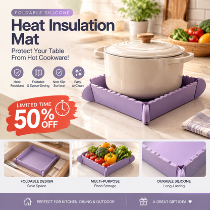Magnetic Silicone Trivet — Foldable Pot Mat & Mini Tray